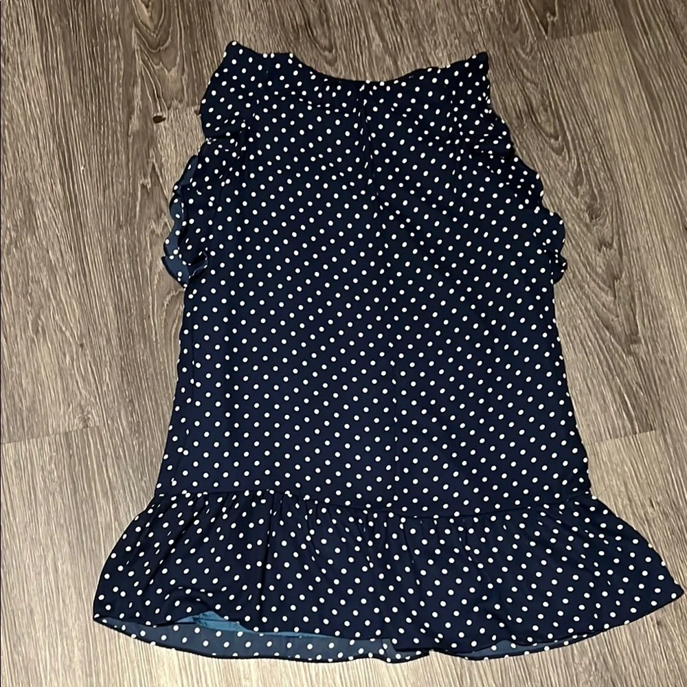 J. Crew Blue and White Tiered Ruffle Midi Dress